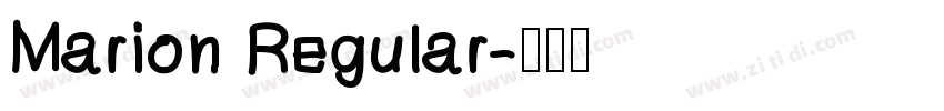 Marion Regular字体转换